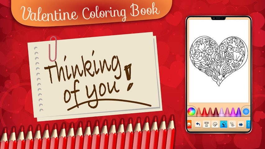 Screenshot 14: Valentines love coloring book