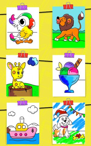 Screenshot 3: Coloring book for kids - Doodle, Color & Draw Game