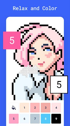 Screenshot 1: Color by number - 8bit pixel art