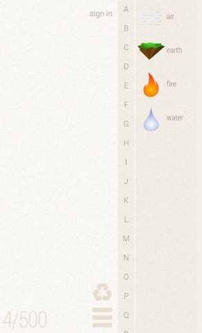 Screenshot 1: Little Alchemy