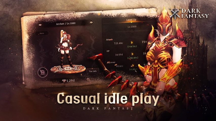 Screenshot 3: Dark Fantasy : Idle Clicker