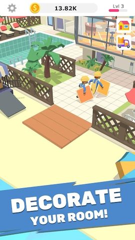 Screenshot 1: Idle Decoration Inc - Idle, Tycoon & Simulation