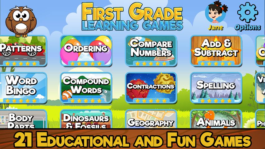 Screenshot 1: First Grade Learning Games