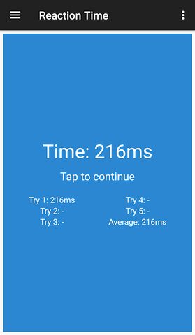 Screenshot 6: Reaction Time
