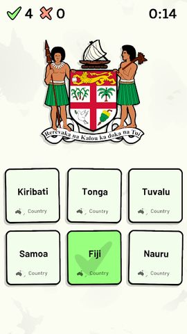 Screenshot 6: Countries of Oceania Quiz