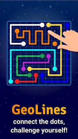 Screenshot 3: GeoBoard relaxing puzzle game drawing lines shapes