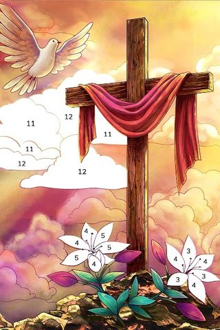 Screenshot 9: Bible Coloring - Paint by Number, Free Bible Games