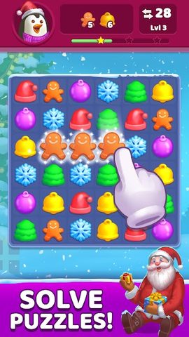 Screenshot 1: Christmas Match 3 Puzzle