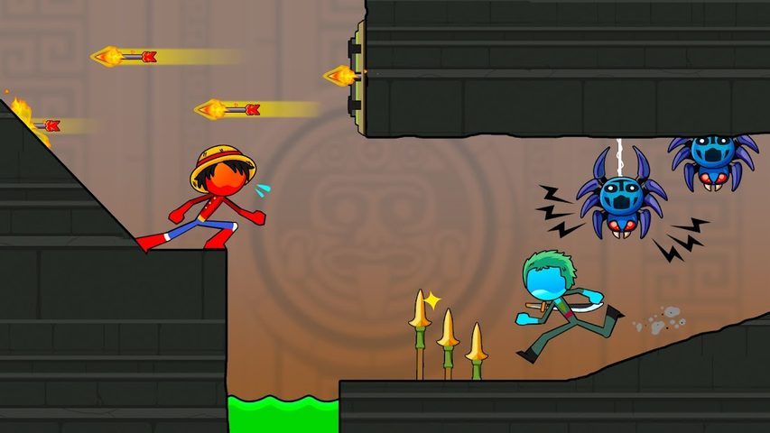 Screenshot 1: Fire and Water Stickman 2