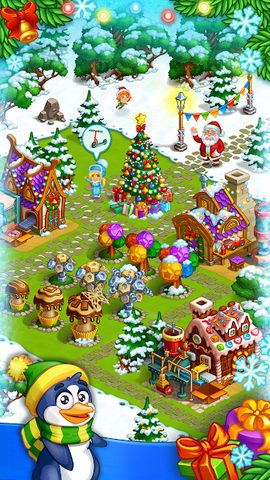 Screenshot 2: Farm Snow - Santa family story