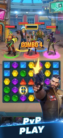 Screenshot 1: Puzzle Raiders: Zombie Match-3