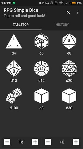 Screenshot 1: RPG Simple Dice