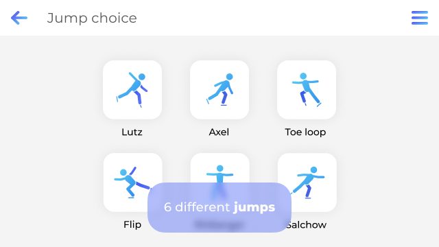 Screenshot 2: Freezio Figure Skating 3D app for training jumps.