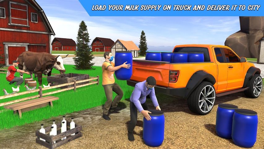 Screenshot 1: Milk Transport Truck Games