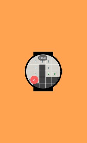 Screenshot 1: Antimine - minesweeper for Wear OS