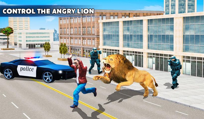 Screenshot 5: Angry Lion City Attack: Wild Animal Games