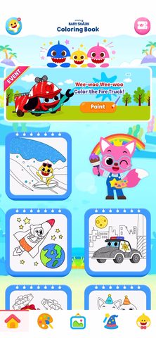 Screenshot 1: Baby Shark Coloring Book 4+