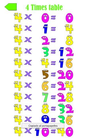 Screenshot 12: Times tables