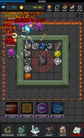 Screenshot 1: Grow Turret - Clicker Defense