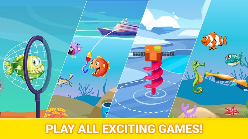 Screenshot 1: Kids Fishing: Toddlers games