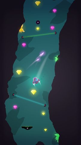 Screenshot 2: Cave FRVR - Spaceship Landing & Galaxy Exploration