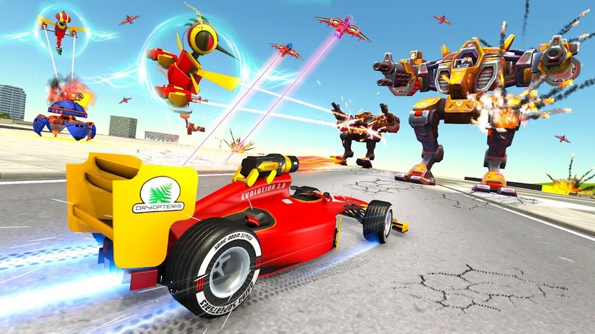 Screenshot 3: Dragon Fly Robot Car Game 3d