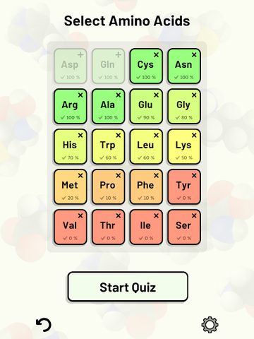 Screenshot 14: Amino Acid Quiz