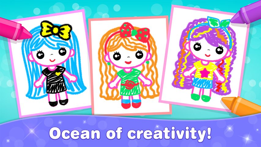 Screenshot 5: Bini Kids Drawing Games for Girls! Toddlers Apps!