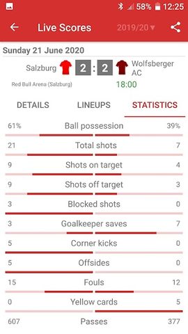 Screenshot 5: Live Scores for Admiral Bundesliga 2021/2022