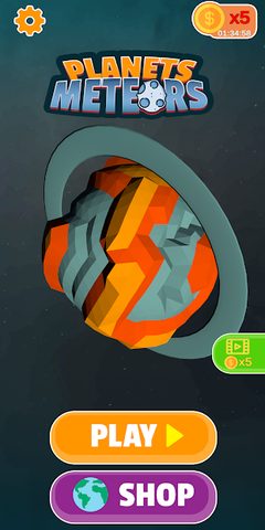 Screenshot 1: Planets And Meteors