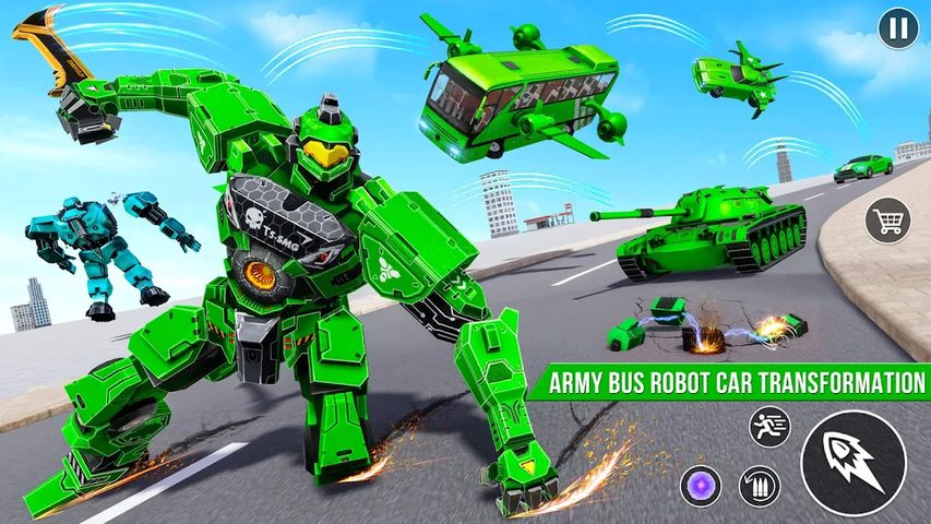 Screenshot 13: Army Bus Robot Car Game 3d