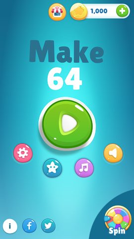 Screenshot 2: Make 64 - Merge Numbers Puzzle! Simple Casual Game