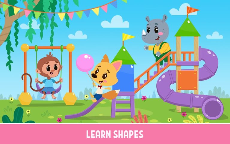 Screenshot 1: Learn colors and shapes, 123 numbers for kids!