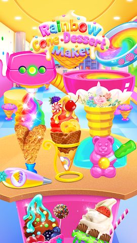 Screenshot 3: Rainbow Cone Dessert Maker
