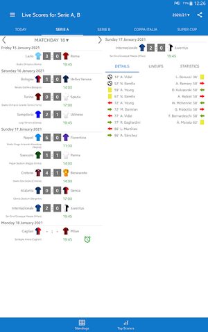 Screenshot 14: Live Scores for Serie A Italy 2021/2022