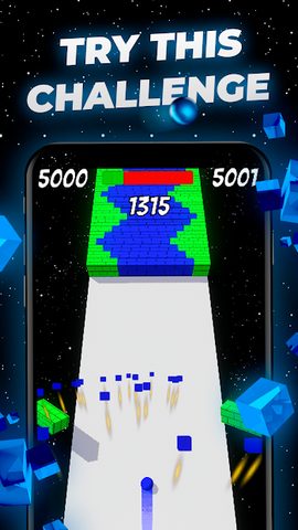 Screenshot 1: Ballgate: 3D color road