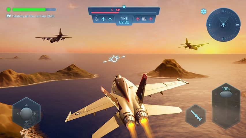 Screenshot 1: Sky Warriors: Airplane Games