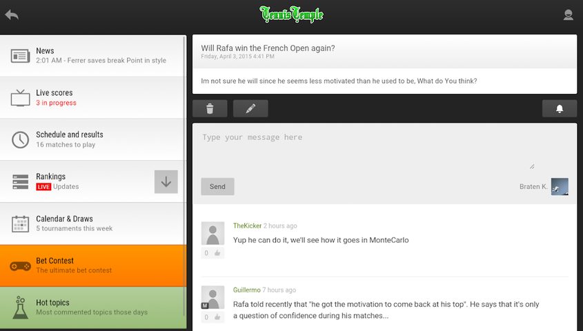 Screenshot 15: Tennis Temple - Live scores