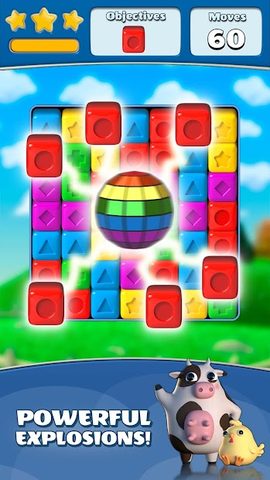Screenshot 3: Farm Blocks: Match 3 & Blast Cubes Puzzle Game