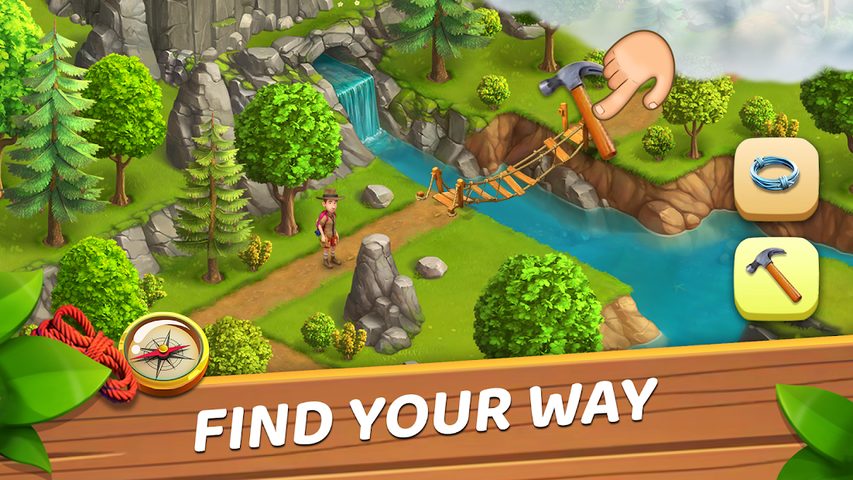Screenshot 1: Funky Bay: Farm Adventure game