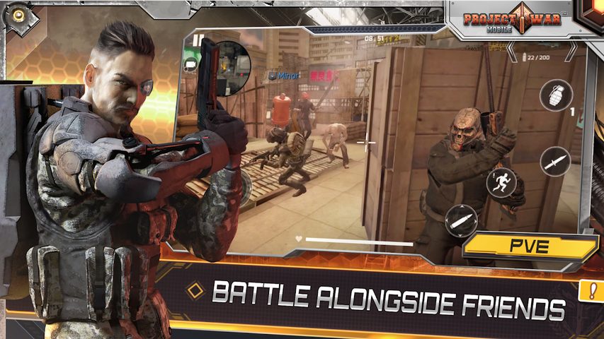 Screenshot 1: Project War Mobile - online shooting game