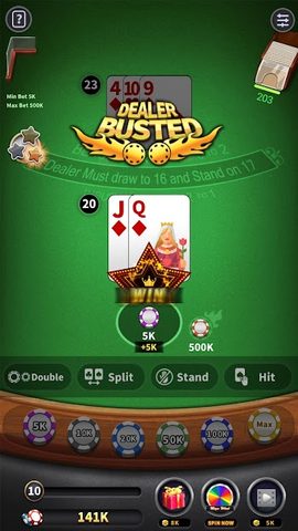 Screenshot 2: Blackjack 21 offline games