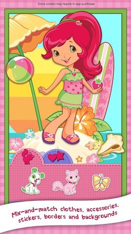 Screenshot 2: Strawberry Shortcake Card Maker Dress Up