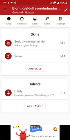 Screenshot 11: WFRP Master - Character sheets and GM tools for 4e
