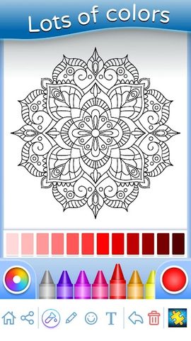 Screenshot 2: Flowers Mandala coloring book