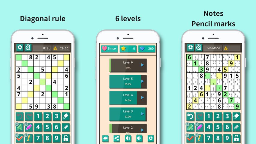 Screenshot 2: Sudoku X: Diagonal sudoku game