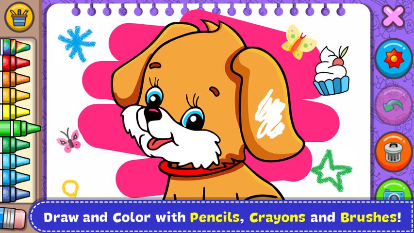 Screenshot 1: Coloring & Learn Animals
