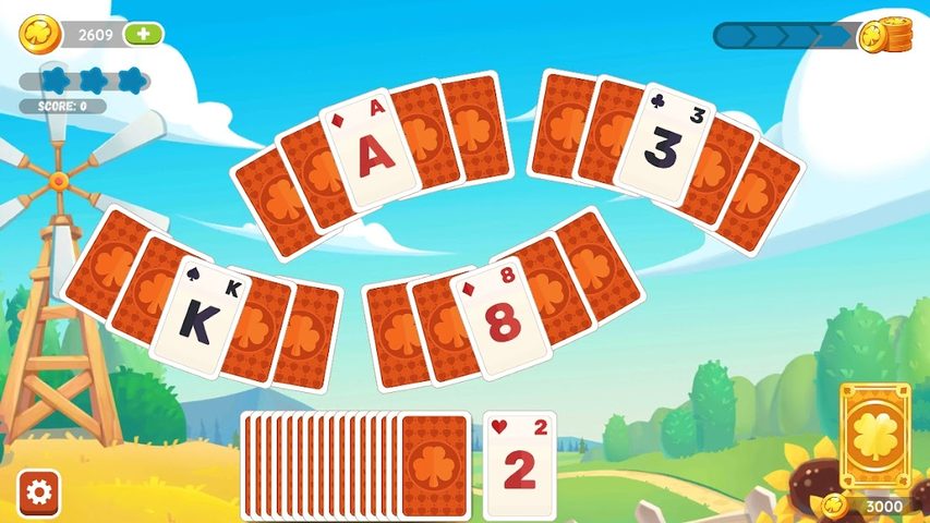 Screenshot 1: TriPeaks Cards: Solitaire Game