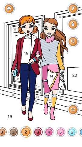 Screenshot 5: Girls Coloring Book - Color by Number for Girls