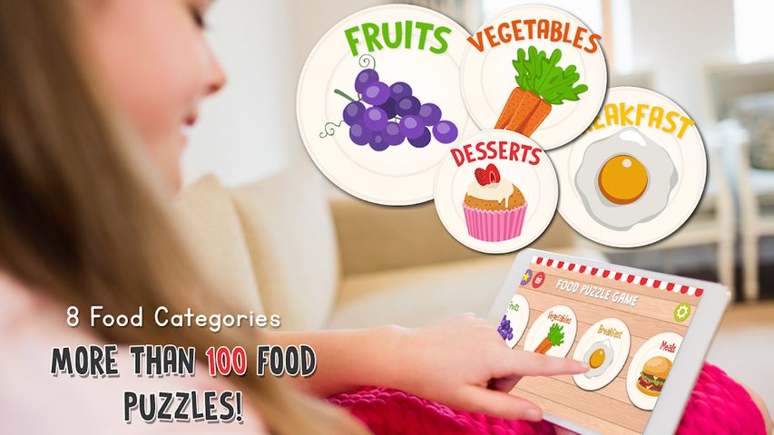 Screenshot 3: Food Puzzle for Kids: Preschool